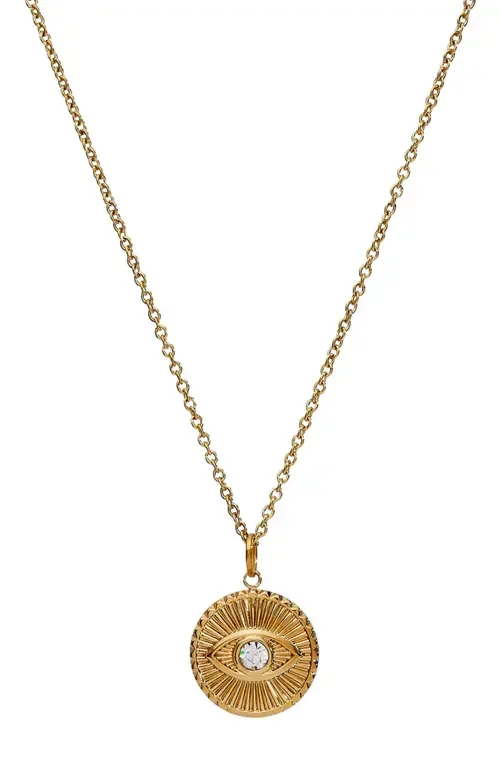 Evil Eye Crystal Pendant Necklace