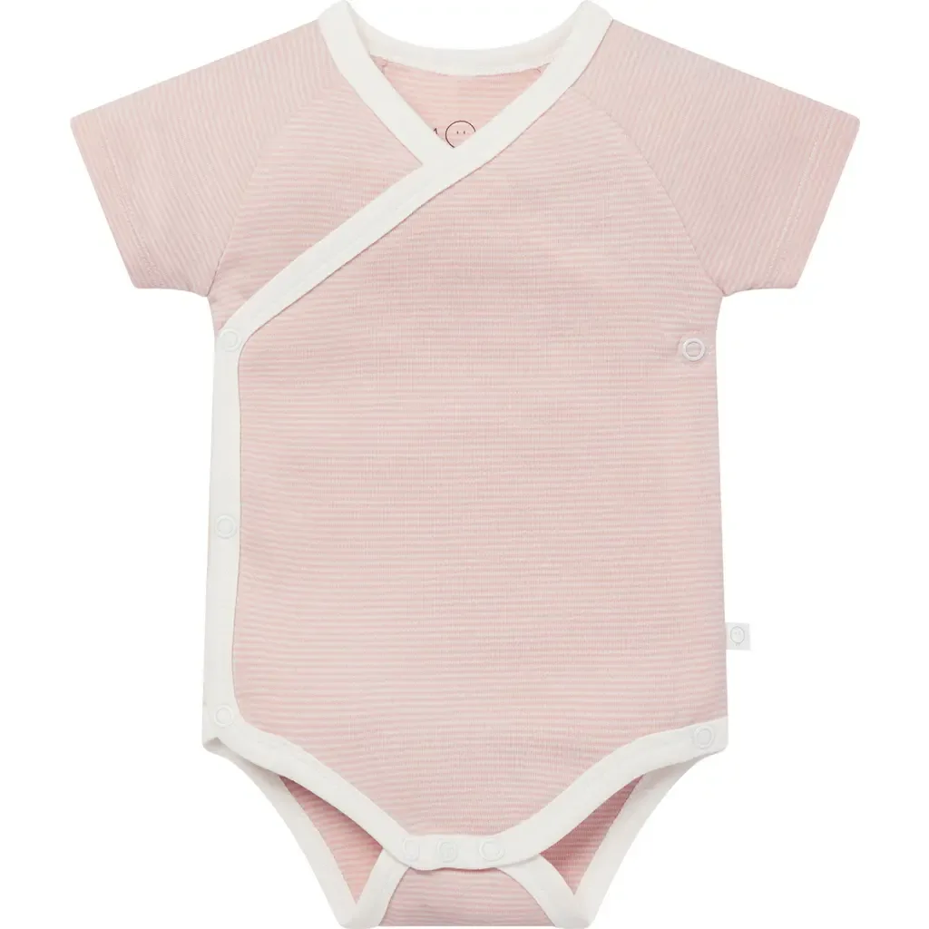 Short Sleeve Wrapover Bodysuit by MORI
