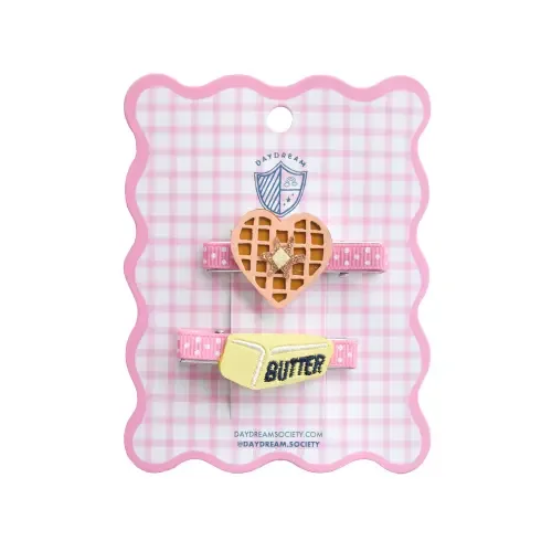 Waffle and Butter Hair Clip Set by Daydream Society