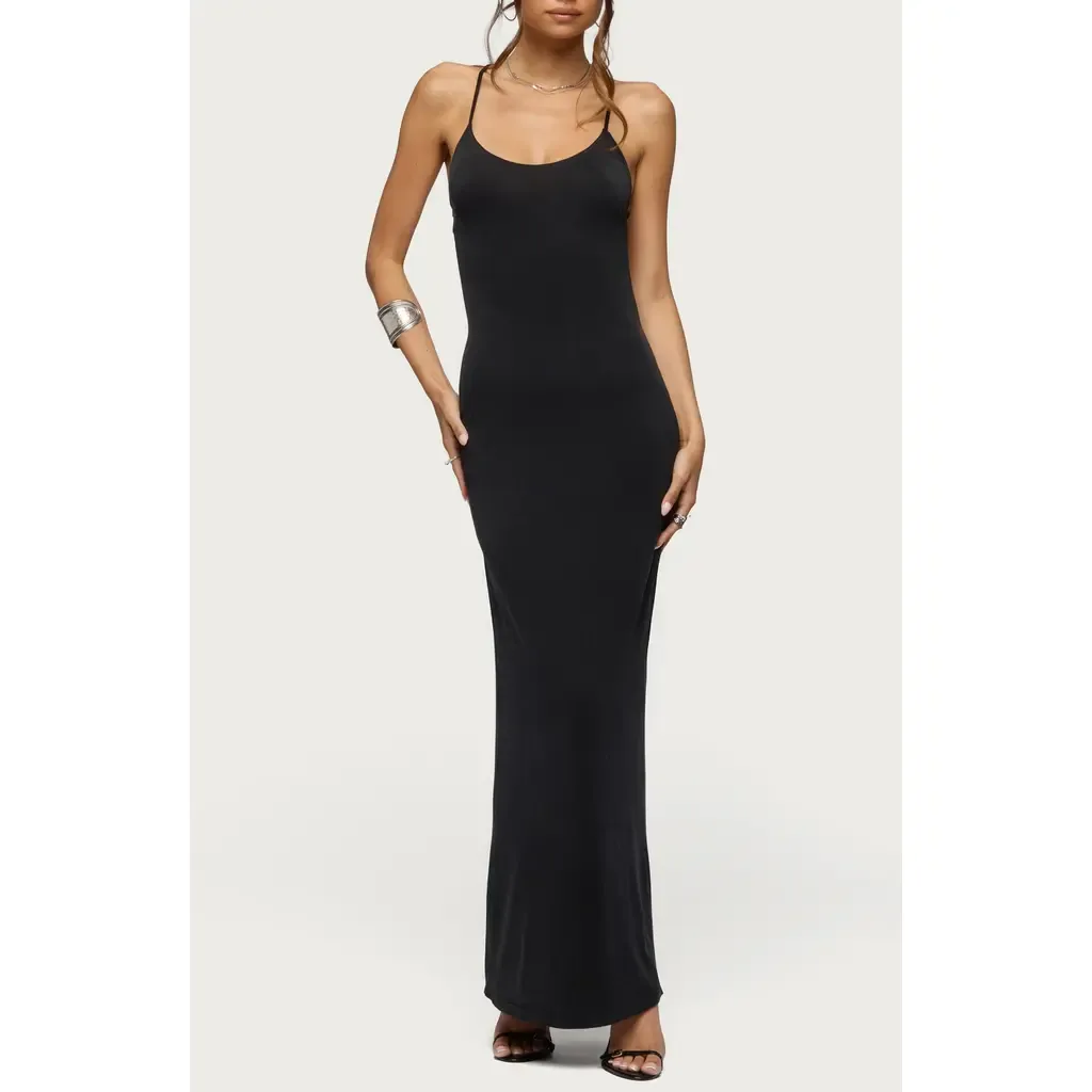 Zhuri Ring Backless Maxi Dress by EDIKTED