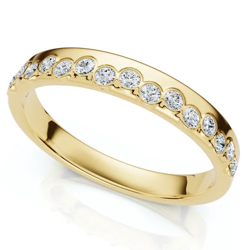 1/5Ct tw Diamond Rhythm Anniversary Band Lab Grown in 14K Yellow Gold by Bliss Diamond