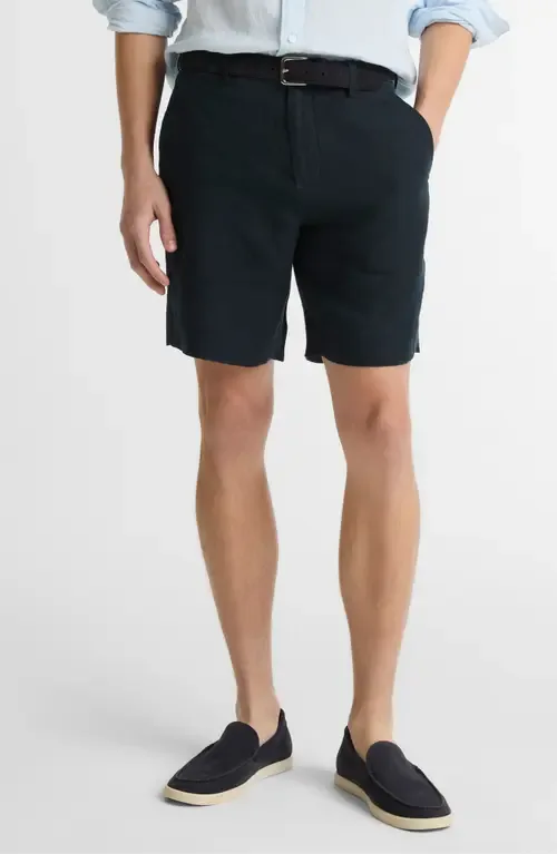 Flat Front Slub Hemp Chino Shorts by Vince