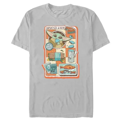Snack Time Comic Foods Short Sleeve Graphic T-Shirt by Star Wars: The Mandalorian and Grogu