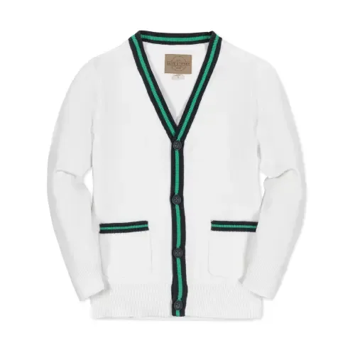 Organic Tipped Cardigan by Hope & Henry