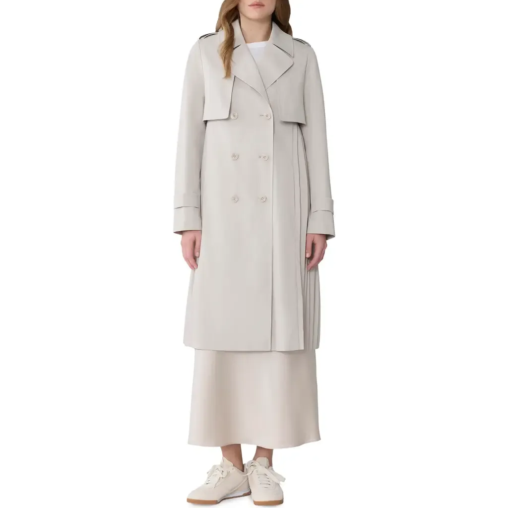 Elanor Pleated Trench Coat by Soia & Kyo