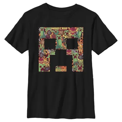 Creeper Collage Graphic Short Sleeve T-Shirt by MINECRAFT