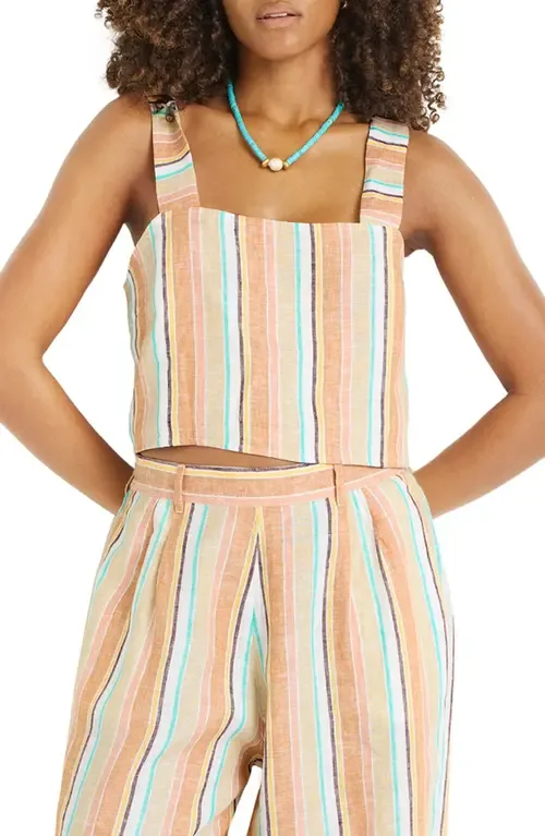 Tallows Crop Linen Cover-Up Top by Vitamin A®