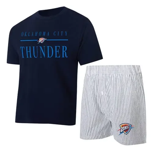 Concepts Sport Navy/White Oklahoma City Thunder Copeland T-Shirt & Shorts Sleep Set by CONCEPTS SPORT