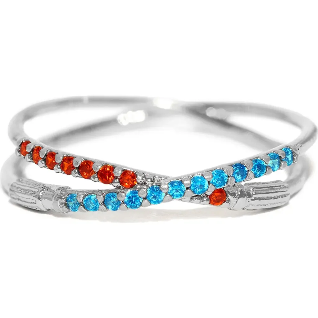 Star Wars™ Lightsaber Duel Cubic Zirconia Crossover Ring by Girls Crew