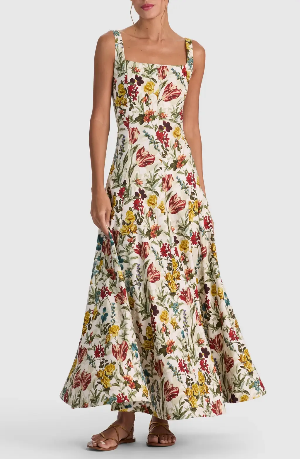 Polly Floral Linen Blend Maxi Dress
