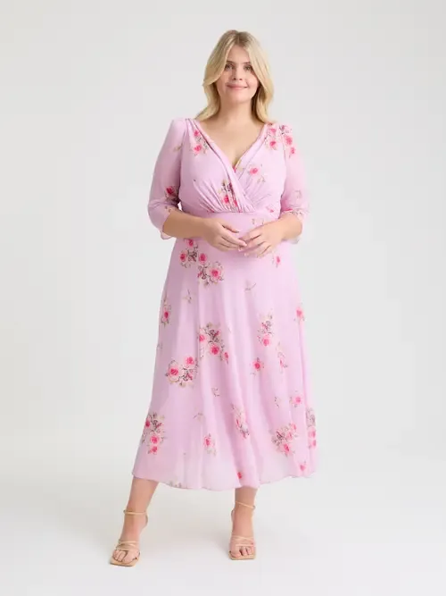 Helena Floral Midi Dress by Scarlett & Jo
