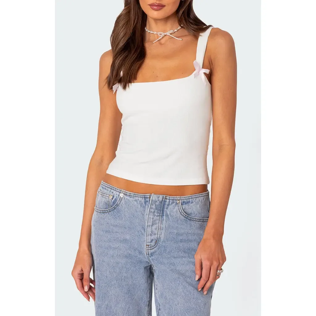 Lola Rib Crop Tank by EDIKTED