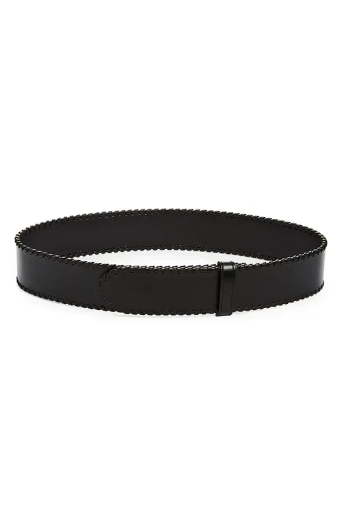 Theo Whipstitched Leather Belt by Khaite