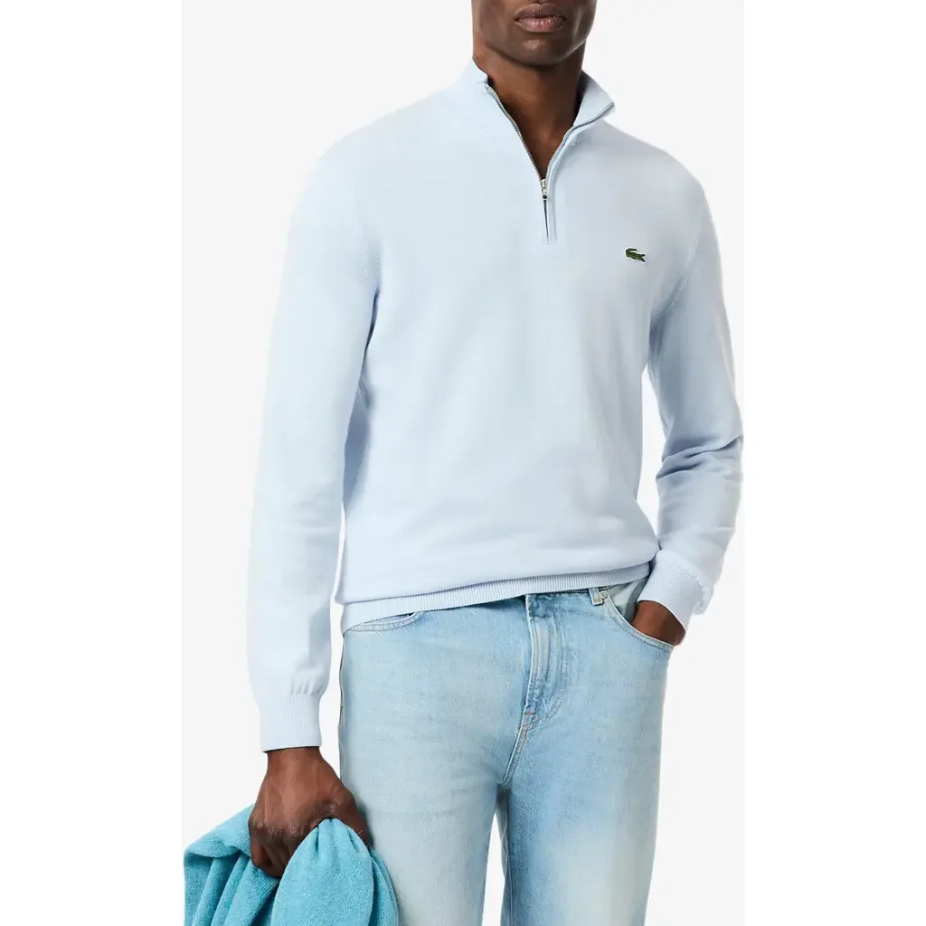 Regular Fit Quarter Zip Sweater by Lacoste