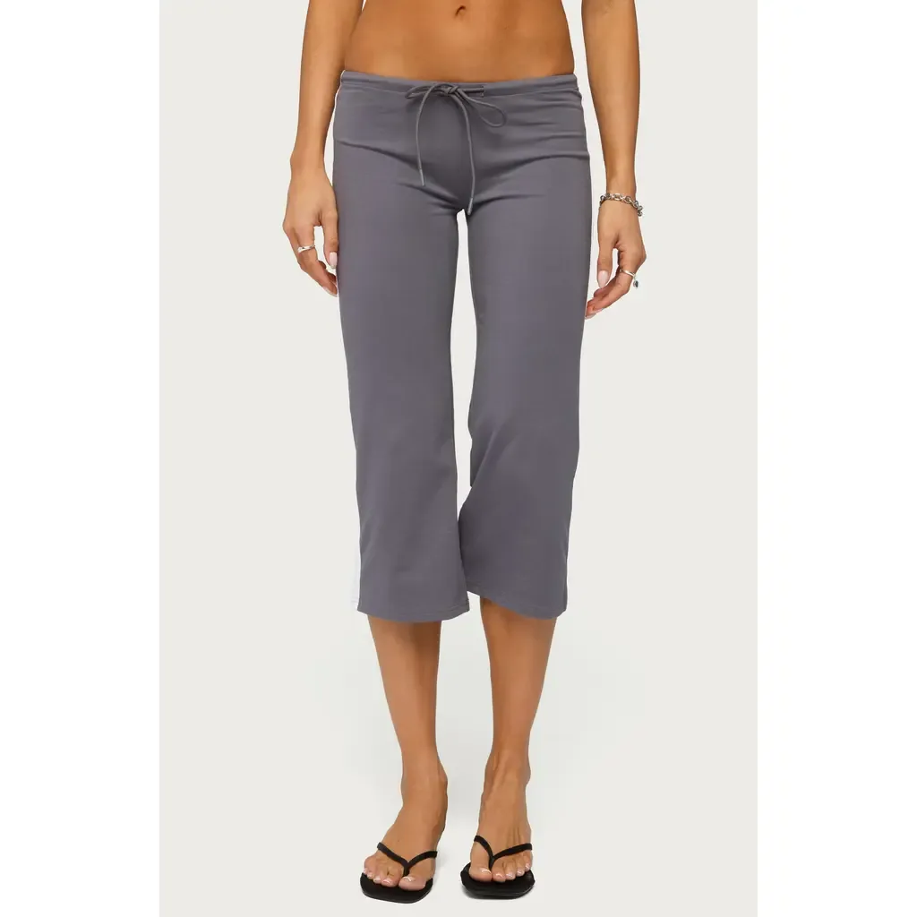 Milene Contrast French Terry Capris by EDIKTED