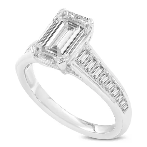 Eris 14K Gold Emerald Lab Grown Diamond Engagement Ring - 3.2 ct by LuvMyJewelry