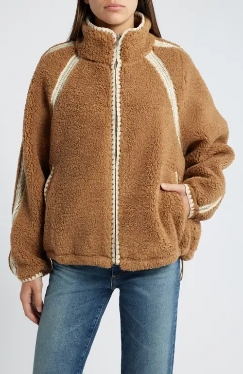 Nikia Open Stitch Detail Uggfluff Fleece Jacket by UGG(r)