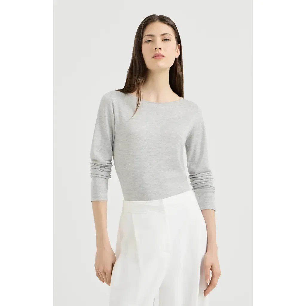 Sparkling Cashmere and Silk Lightweight Sweater by Brunello Cucinelli