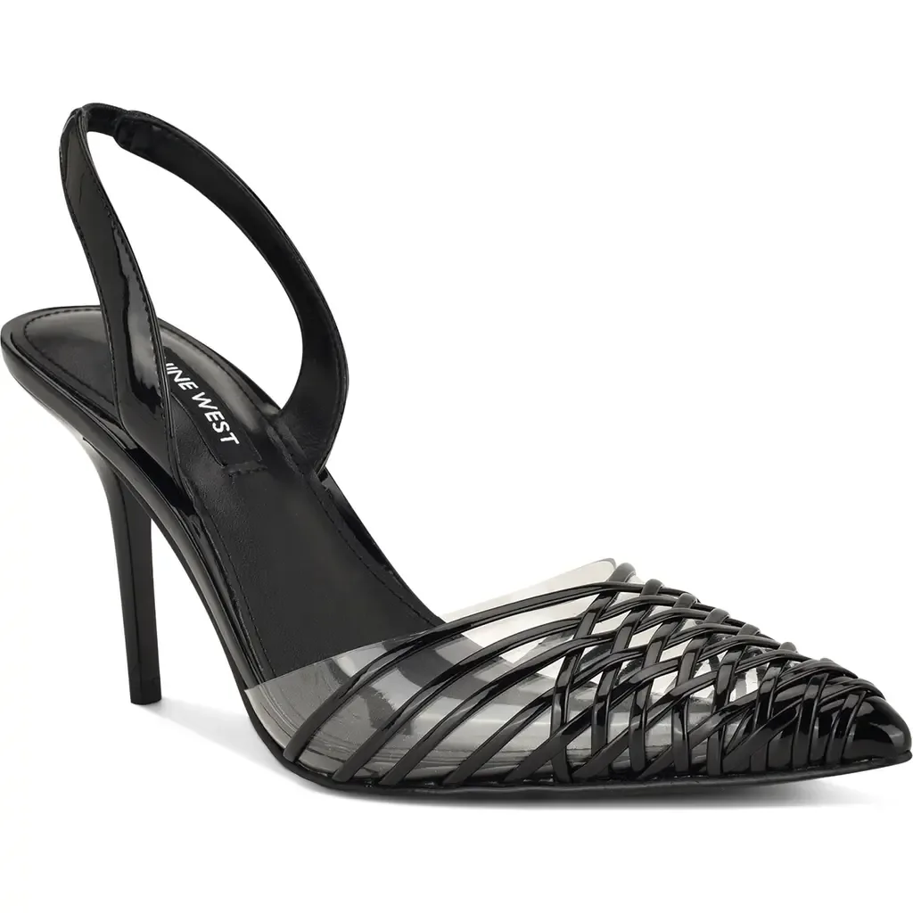 Pemma Slingback Pointed Cap Toe Pump by Nine West