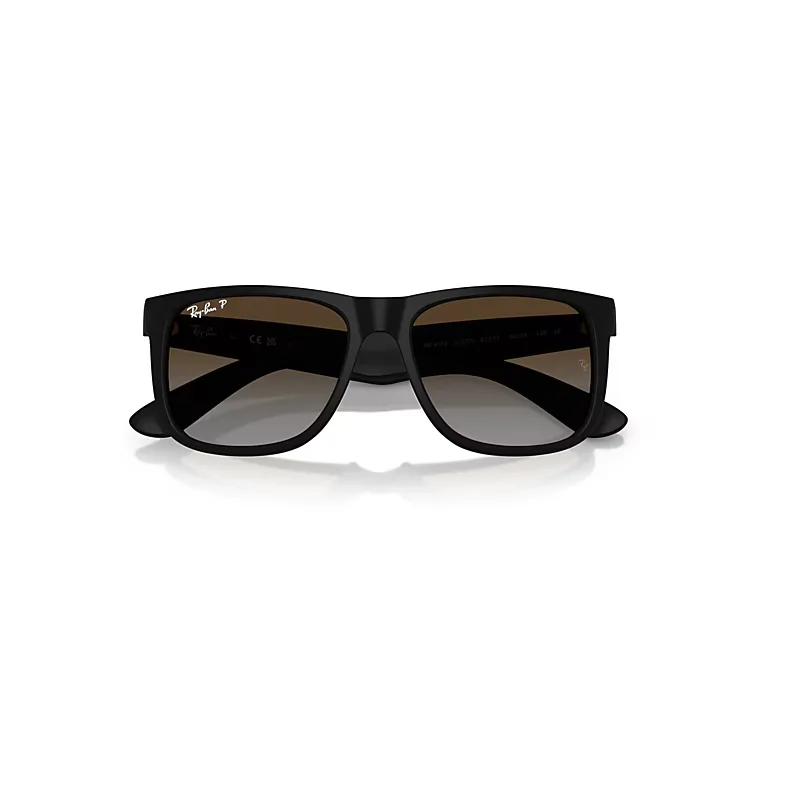 Justin Classic Sunglasses Rubber Black Frame Brown Lenses Polarized