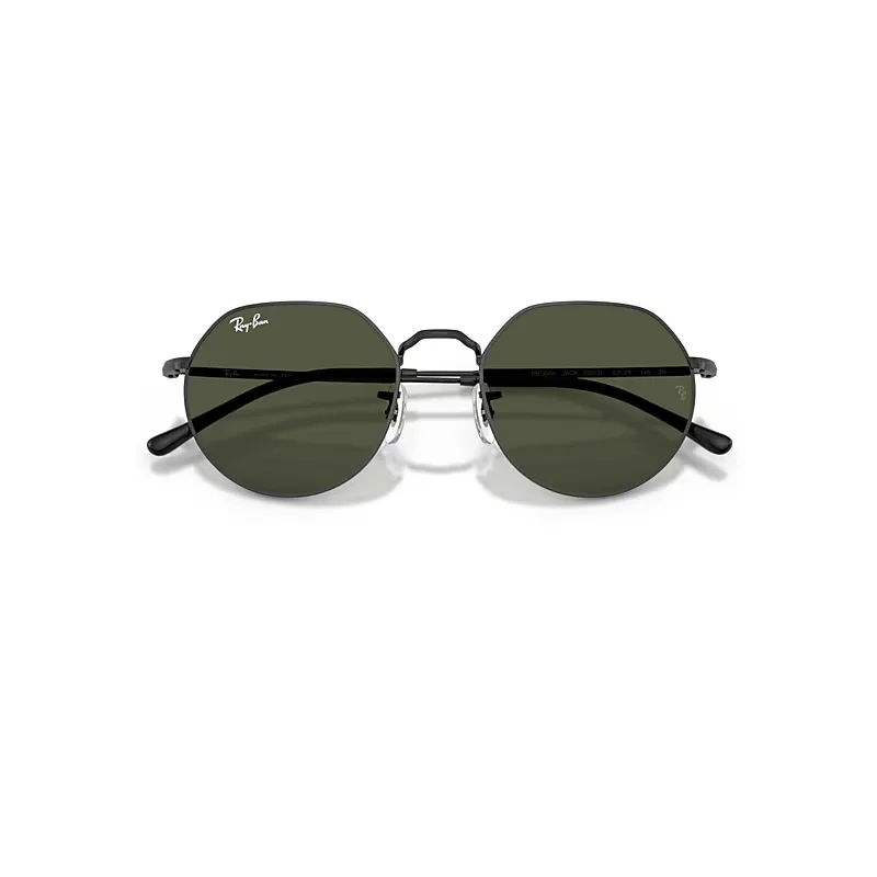 Jack Sunglasses Black Frame Green Lenses by Ray-Ban