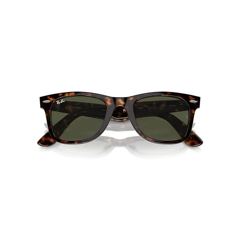 Original Wayfarer Classic Sunglasses Tortoise Frame Green Lenses by Ray-Ban