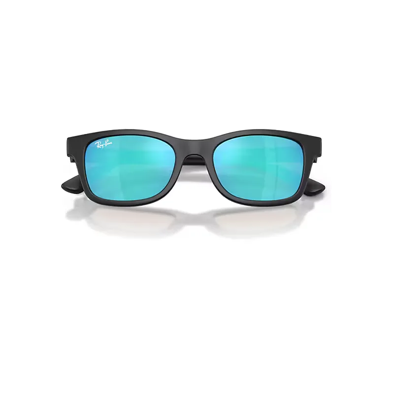 Rb9086s Sunglasses Matte Black Frame Blue Lenses by Ray-Ban