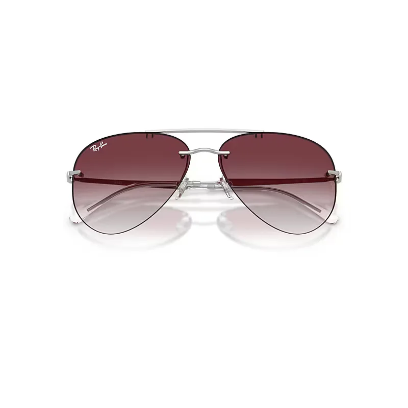 Rb3791 Sunglasses Silver Frame Violet Lenses by Ray-Ban