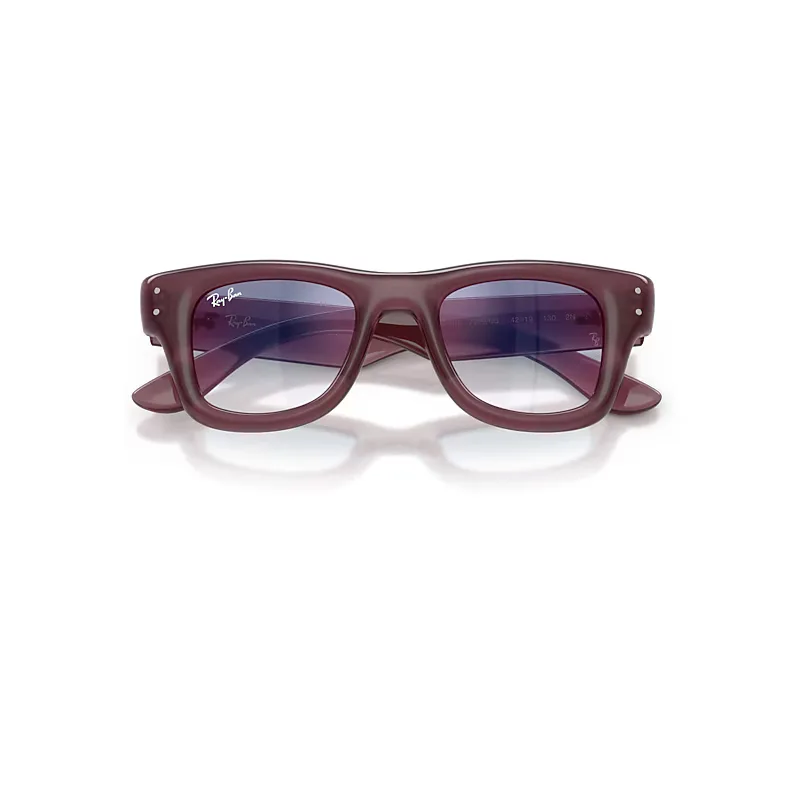 Puffer Bio-Based Sunglasses Transparent Violet Frame Blue Lenses by Ray-Ban