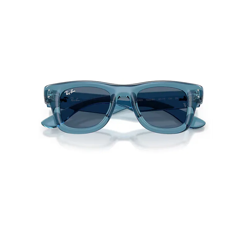 Puffer Bio-Based Sunglasses Transparent Blue Frame Blue Lenses by Ray-Ban