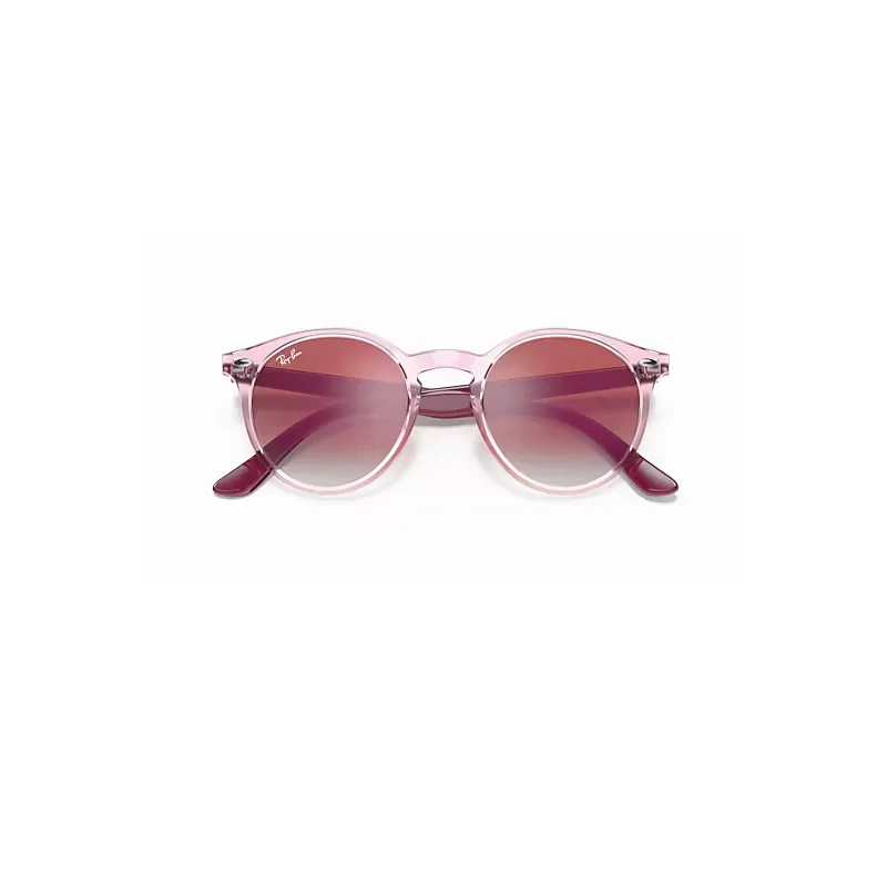 Rb9064s Sunglasses Transparent Pink Frame Red Lenses by Ray-Ban