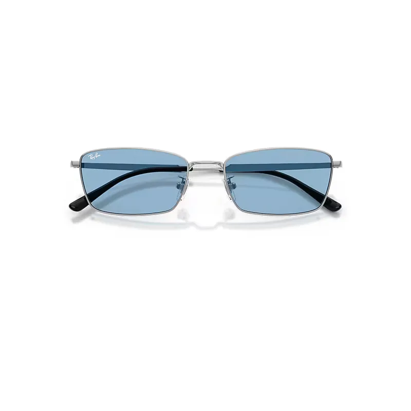 Rb8069d Titanium Sunglasses Blue Lenses by Ray-Ban