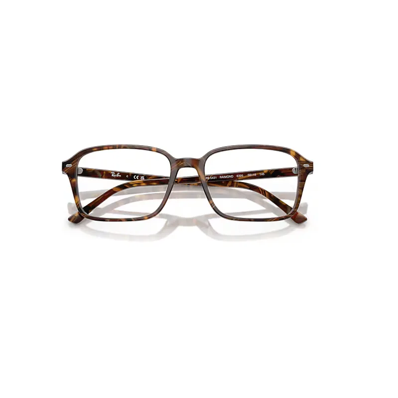 Raimond Optics Eyeglasses Transparent Fantasy Brown & Yellow Frame Clear Lenses Polarized by Ray-Ban