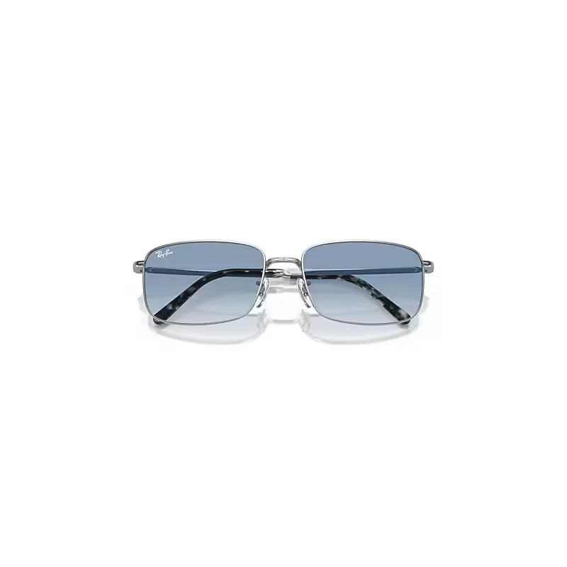Rb3717 Sunglasses Silver Frame Blue Lenses by Ray-Ban