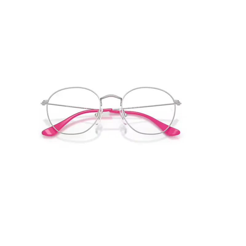 Rob Optics Eyeglasses Silver Frame Clear Lenses Polarized by Ray-Ban