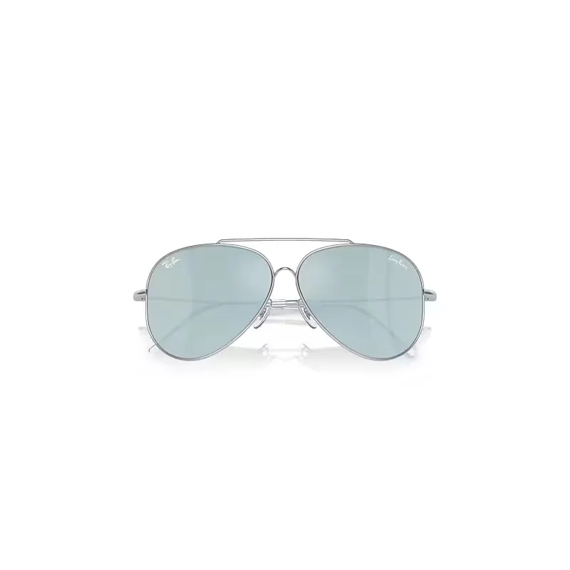 Lenny Kravitz x Aviator Reverse Sunglasses Silver Frame Silver Lenses by Ray-Ban