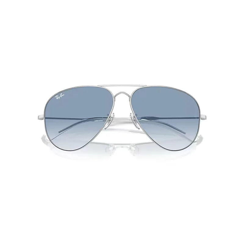 Old Aviator Sunglasses Silver Frame Blue Lenses by Ray-Ban