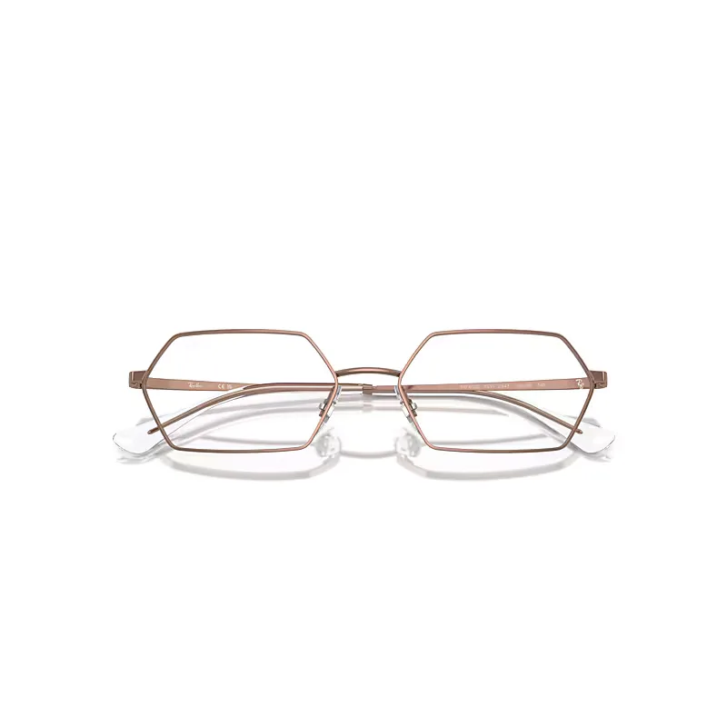 Yevi Optics Eyeglasses Copper Frame Clear Lenses Polarized by Ray-Ban