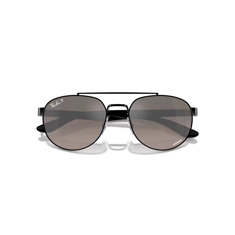 Rb3736 Polarized+ Lenses Sunglasses Black Frame Grey Lenses Polarized by Ray-Ban