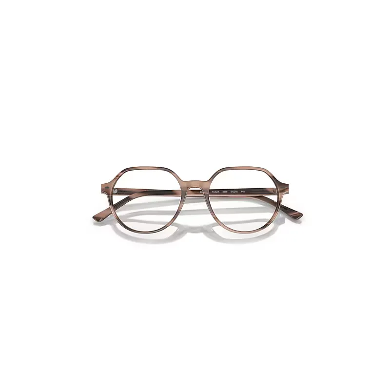 Thalia Optics Eyeglasses Striped Pink Frame Clear Lenses Polarized