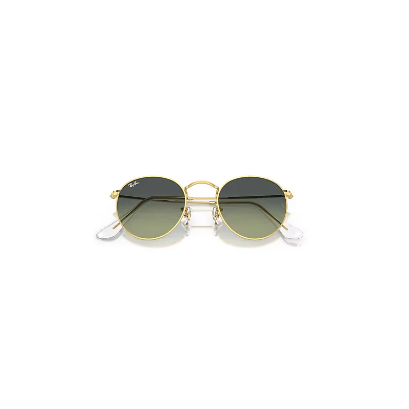 Round Metal Sunglasses Green Lenses