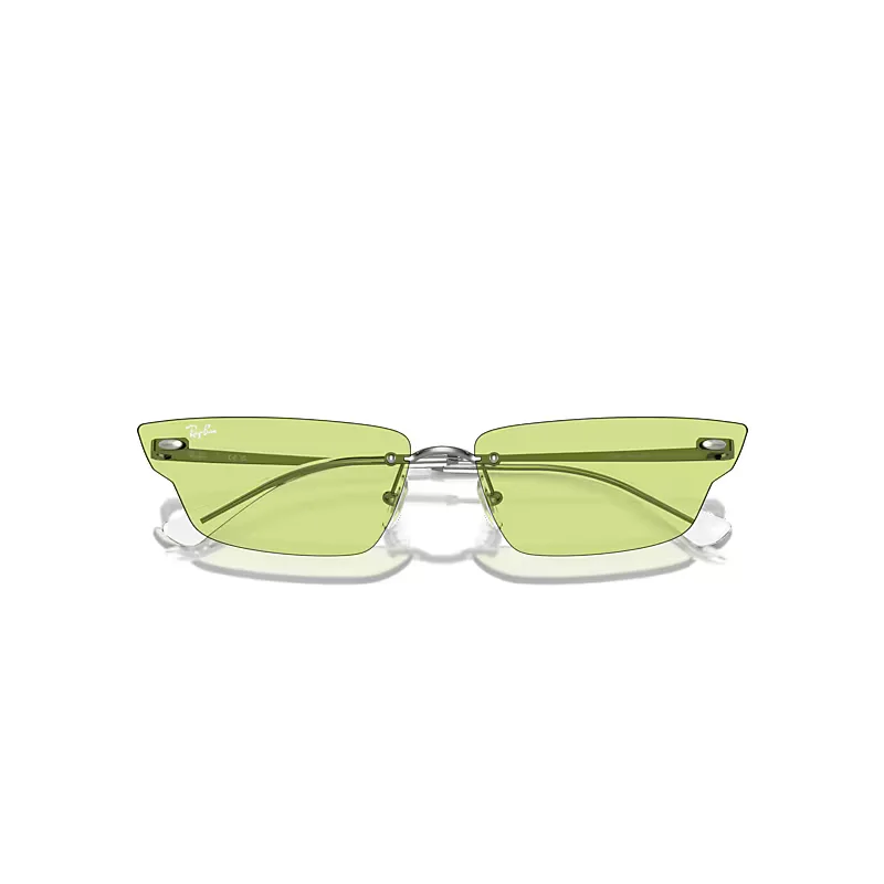 Anh Bio-Based Sunglasses Gunmetal Frame Green Lenses by Ray-Ban