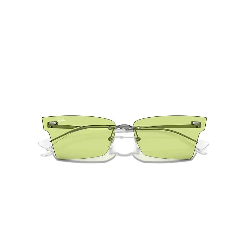 Xime Bio-Based Sunglasses Gunmetal Frame Green Lenses by Ray-Ban