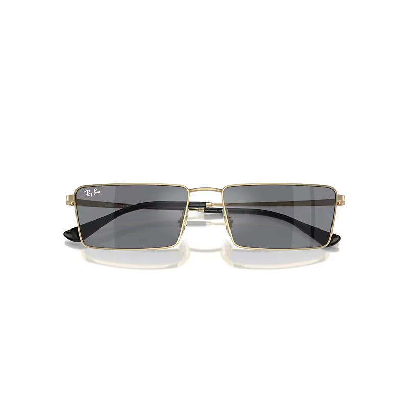 Emy Bio-Based Sunglasses Gold Frame Grey Lenses by Ray-Ban
