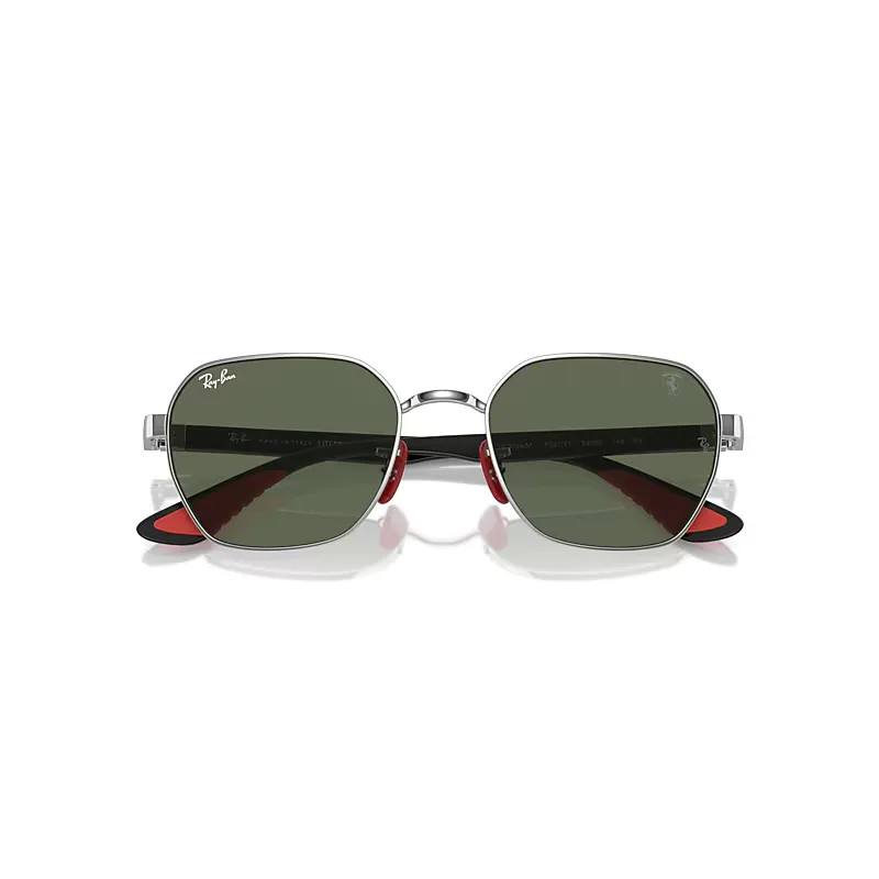 Rb3794m Scuderia Ferrari Collection Sunglasses Black Frame Green Lenses by Ray-Ban