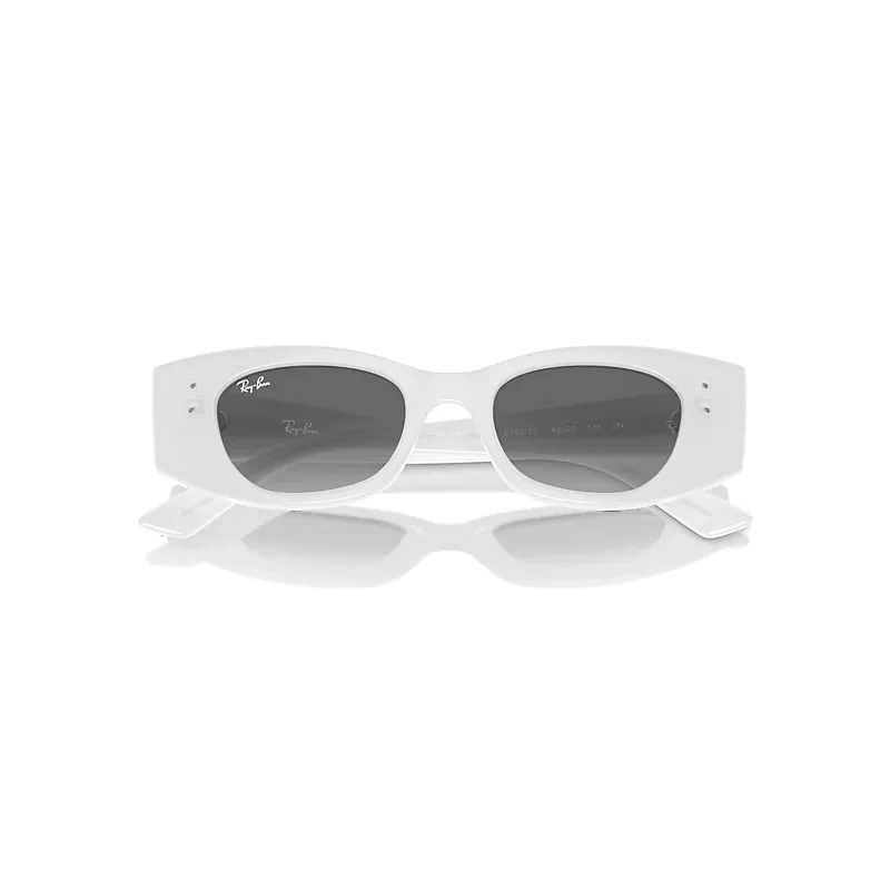 Kat Bio-Based Sunglasses White Frame Grey Lenses by Ray-Ban