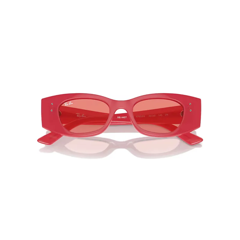 Kat Bio-Based Sunglasses Red Cherry Frame Pink Lenses by Ray-Ban