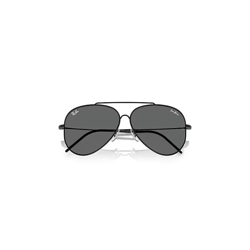 Lenny Kravitz x Aviator Reverse Sunglasses Black Frame Grey Lenses by Ray-Ban