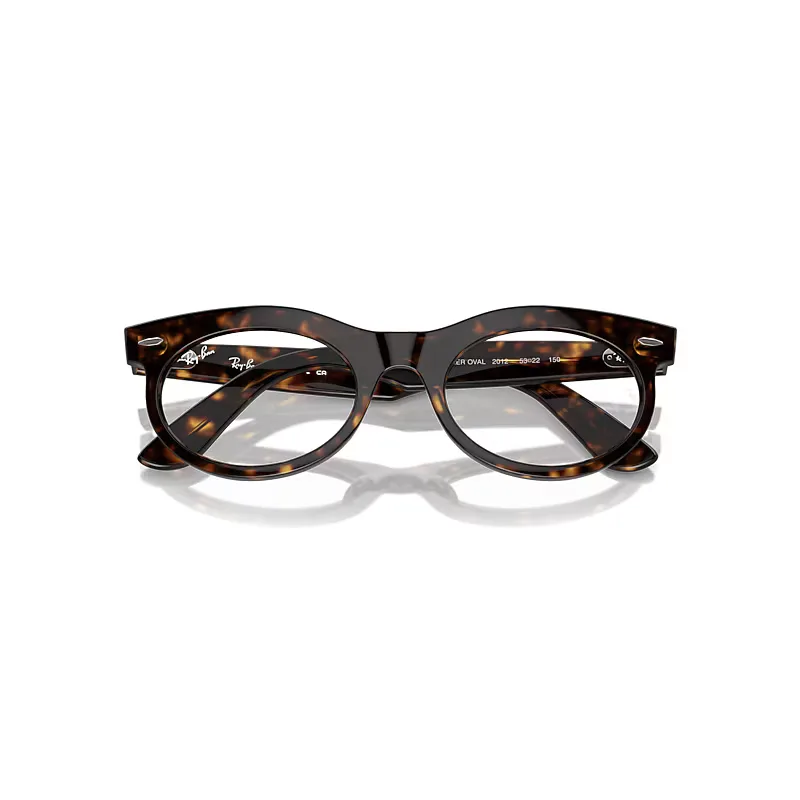 Wayfarer Oval Optics Eyeglasses Havana Frame Clear Lenses Polarized by Ray-Ban