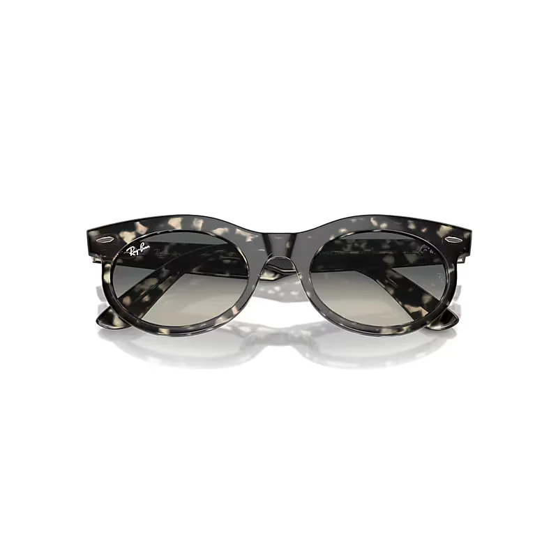 Wayfarer Oval Change Sunglasses Photo Waves Azure Frame Blue Lenses by Ray-Ban